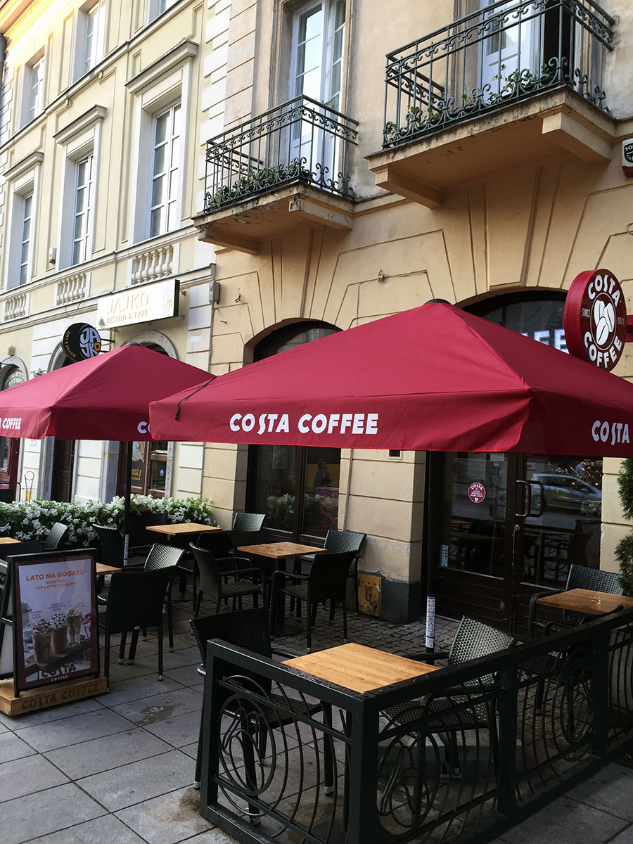 parasole Costa Coffee Warszawa